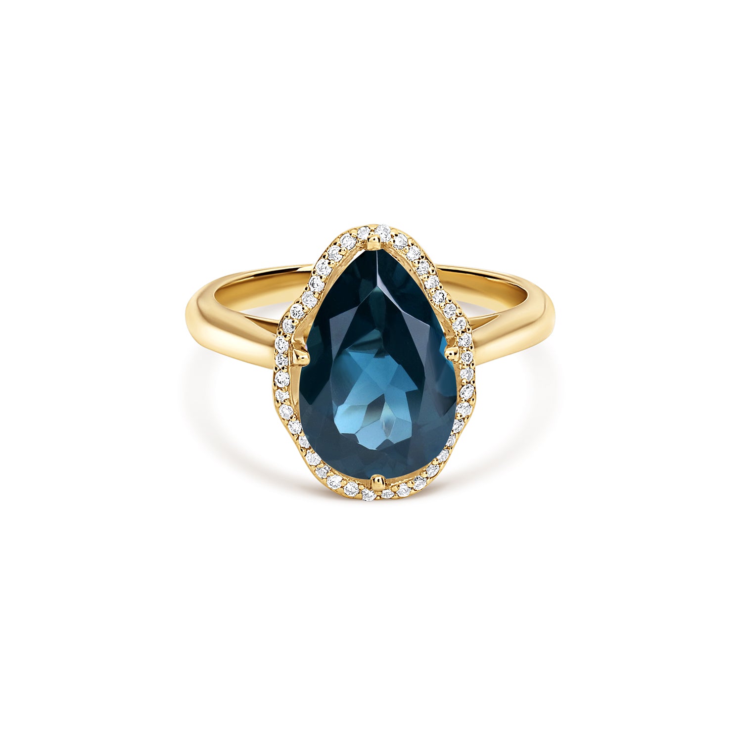 Glow Ring London Blue Topaz