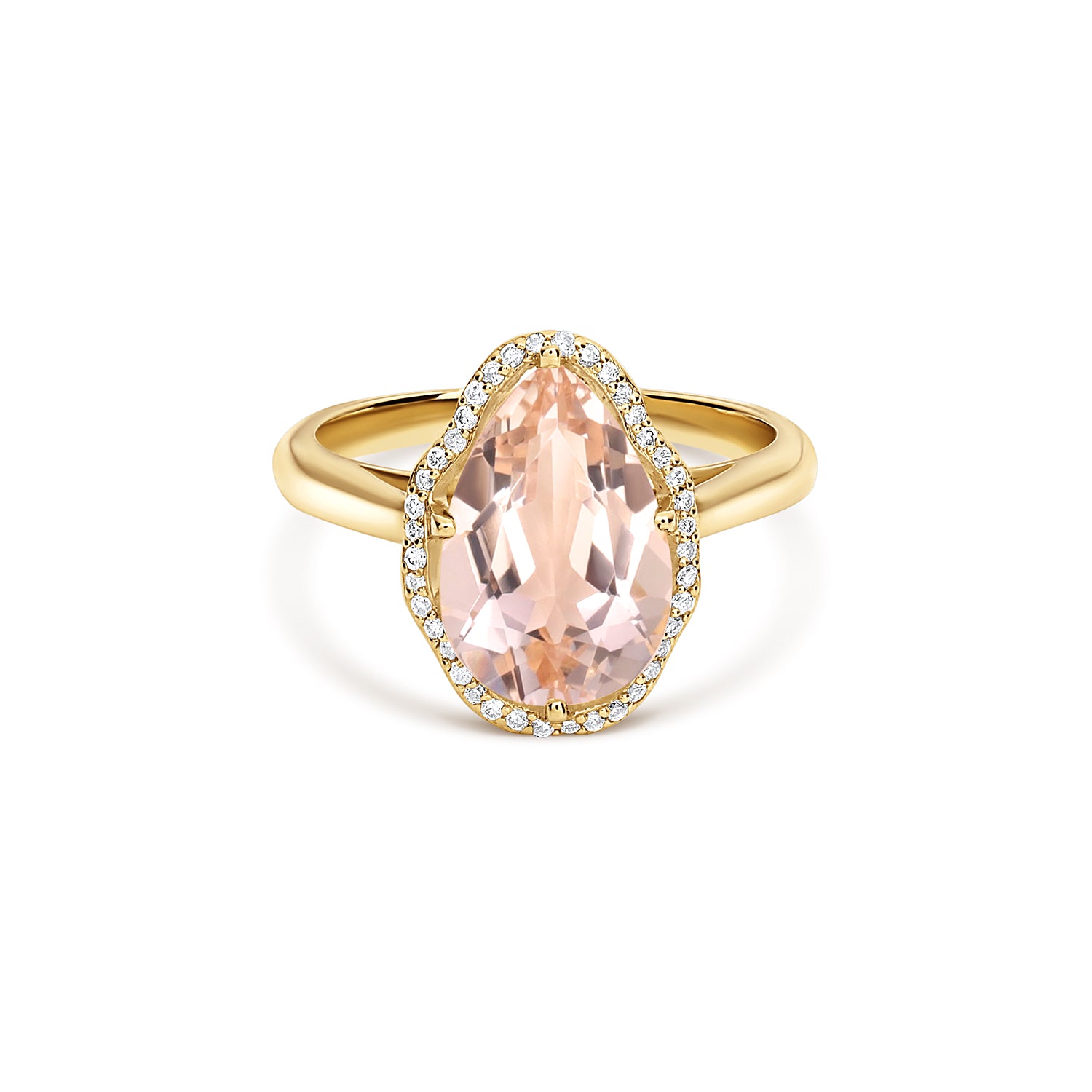Glow Ring Peach Morganite