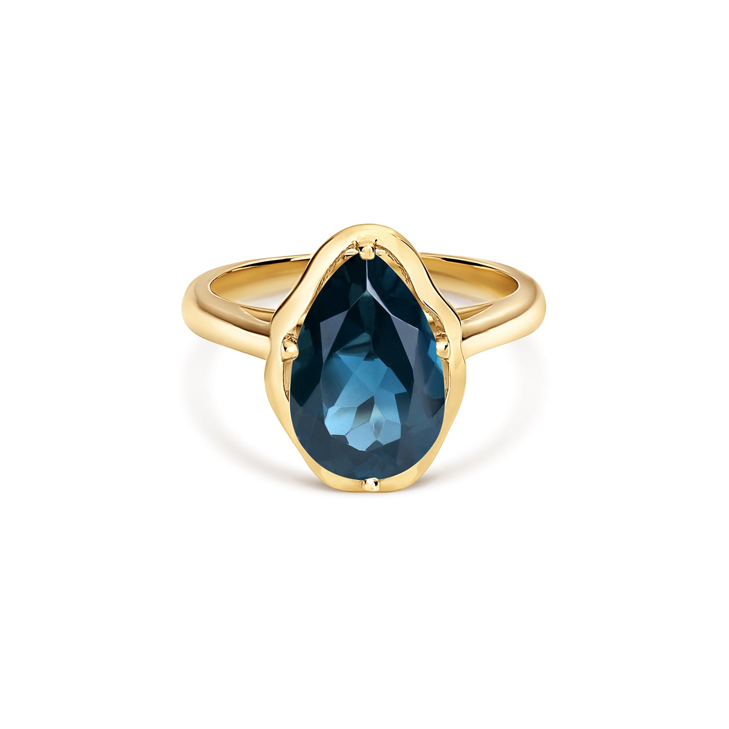 Anillo Glow Topacio Azul Londres
