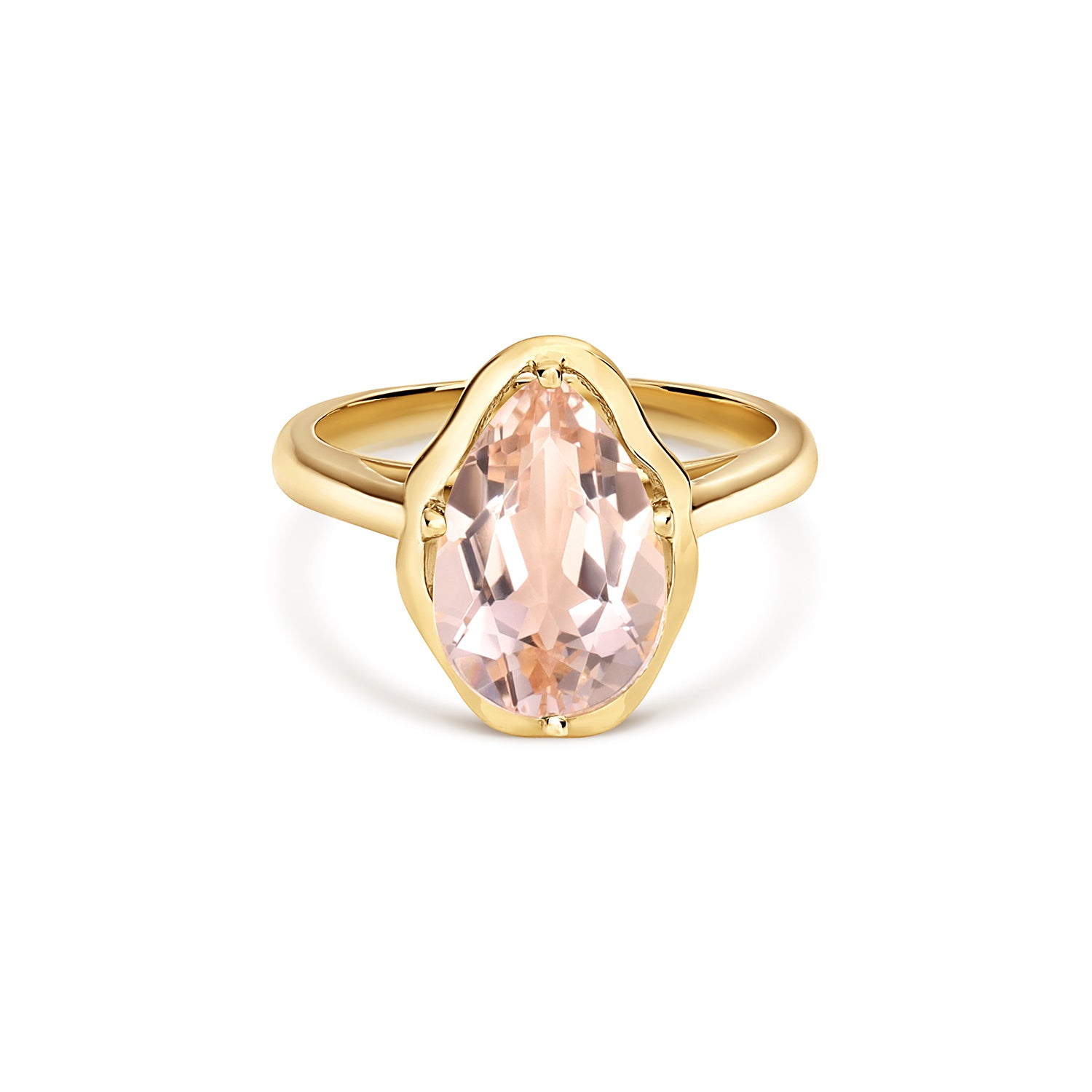Glow Ring Peach Morganite