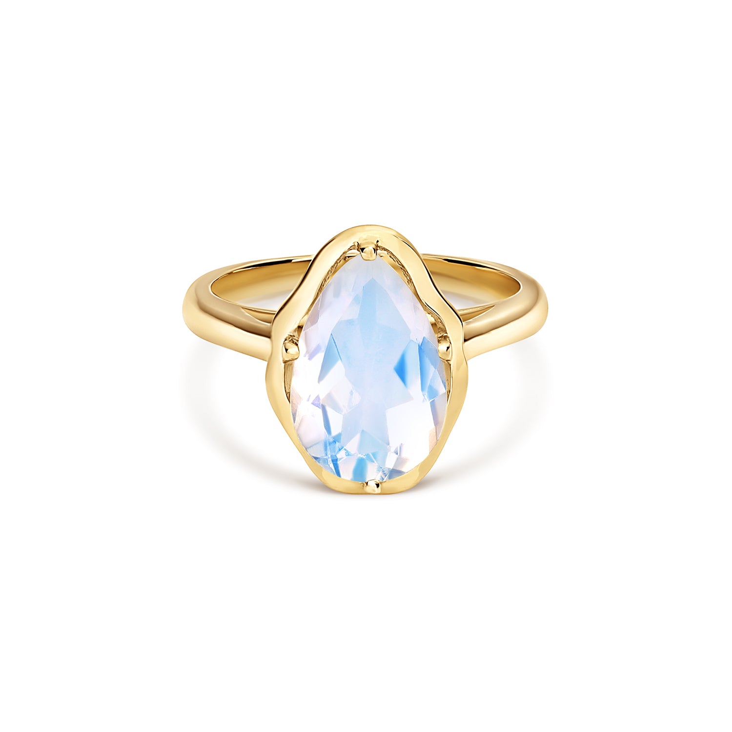 Anillo Glow Piedra Luna Azul
