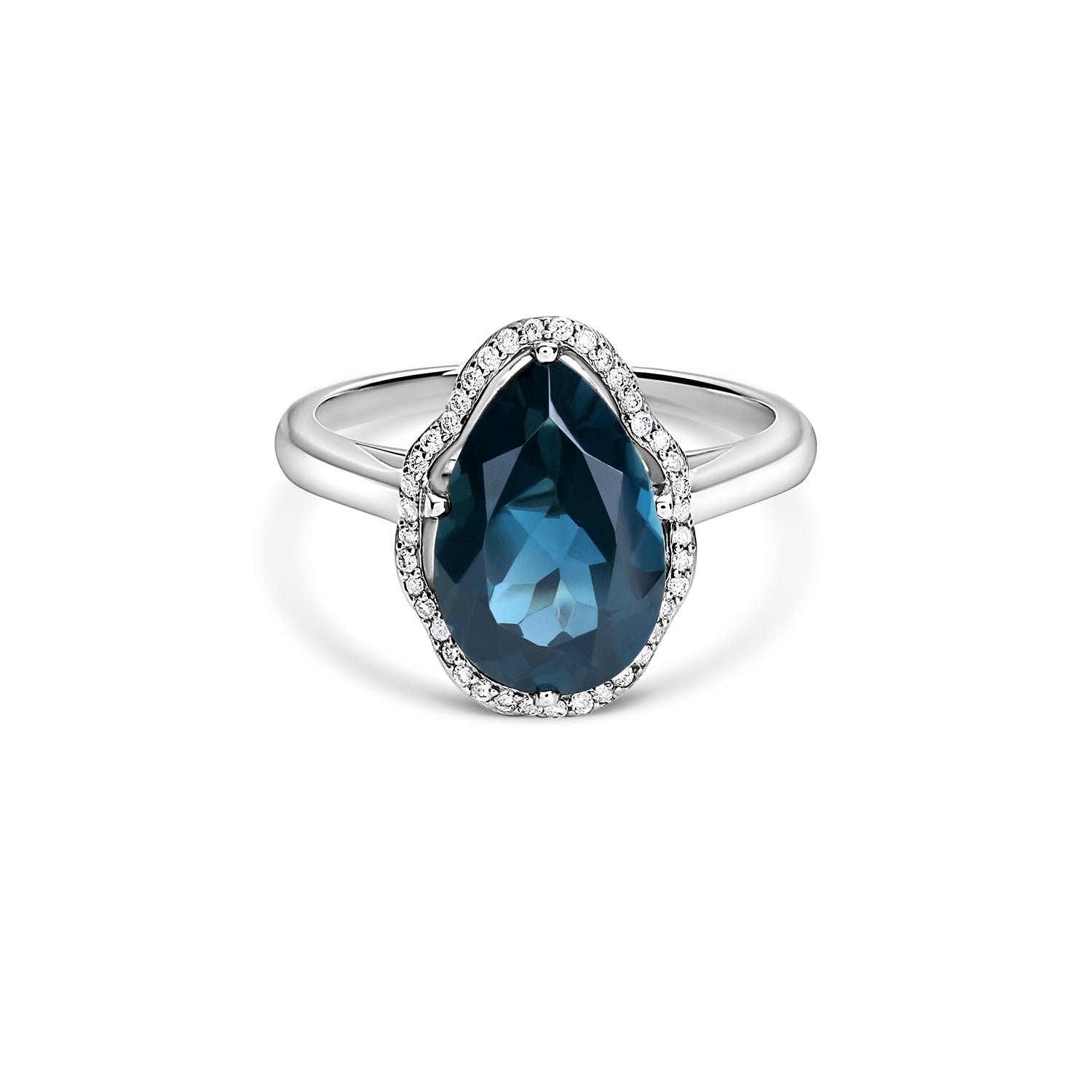 Glow Ring London Blue Topaz