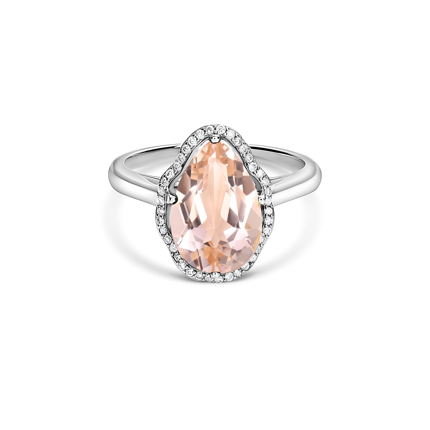 Glow Ring Peach Morganite