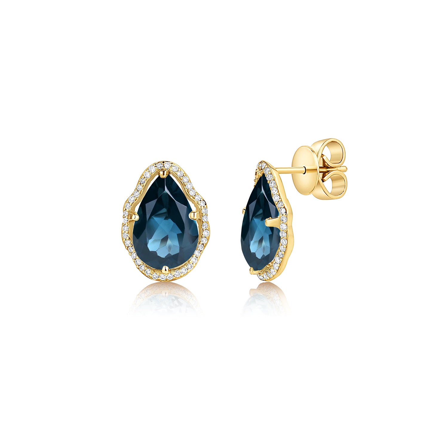 Aretes Glow Topacio Azul Londres