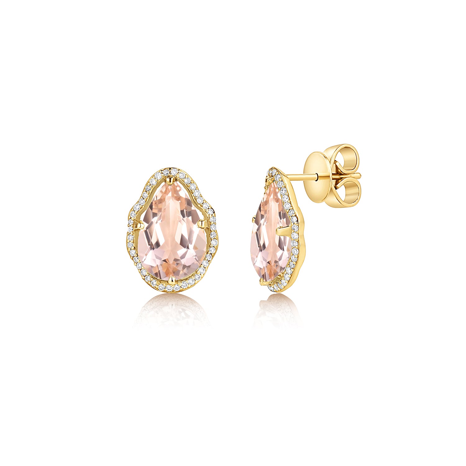 Glow Earrings Peach Morganite