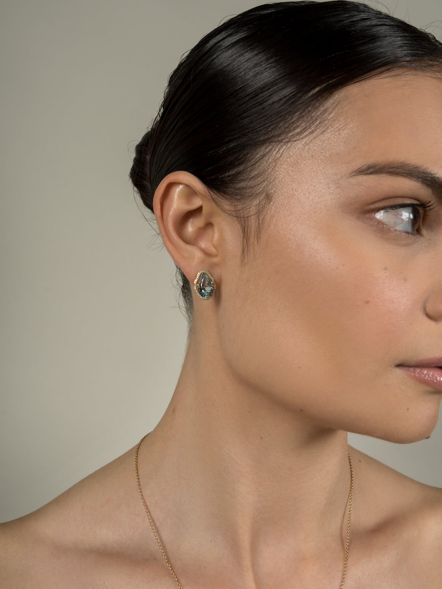 Aretes Glow Topacio Azul Londres
