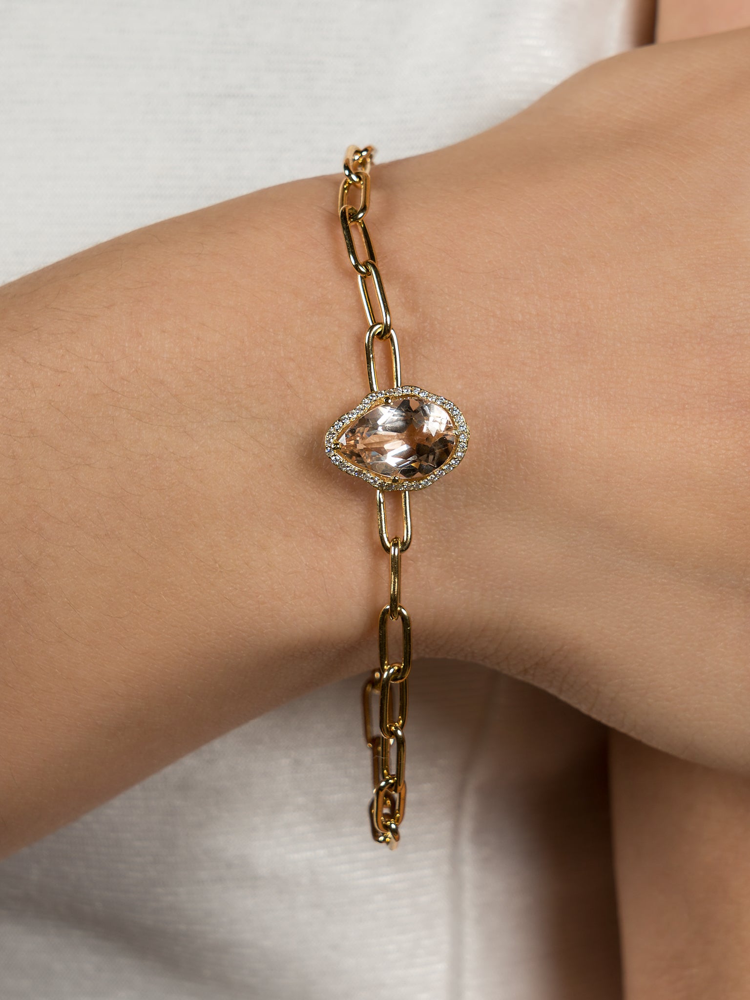 Glow Bracelet Peach Morganite