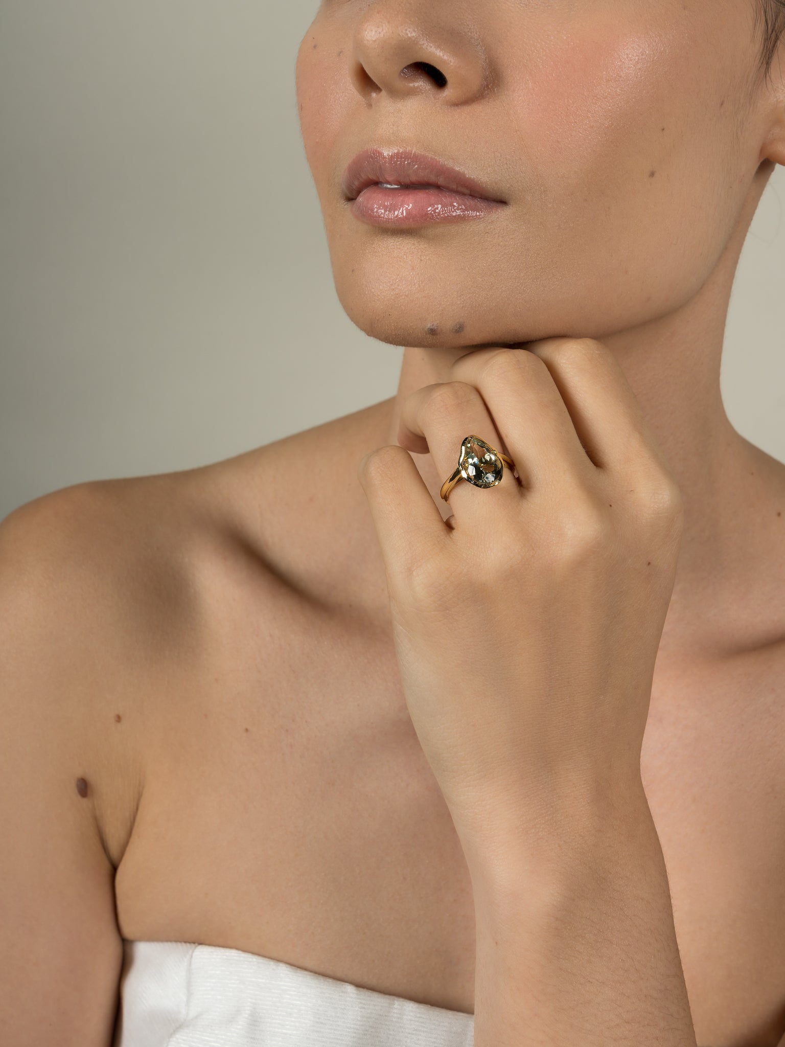 Anillo Glow Prasiolita