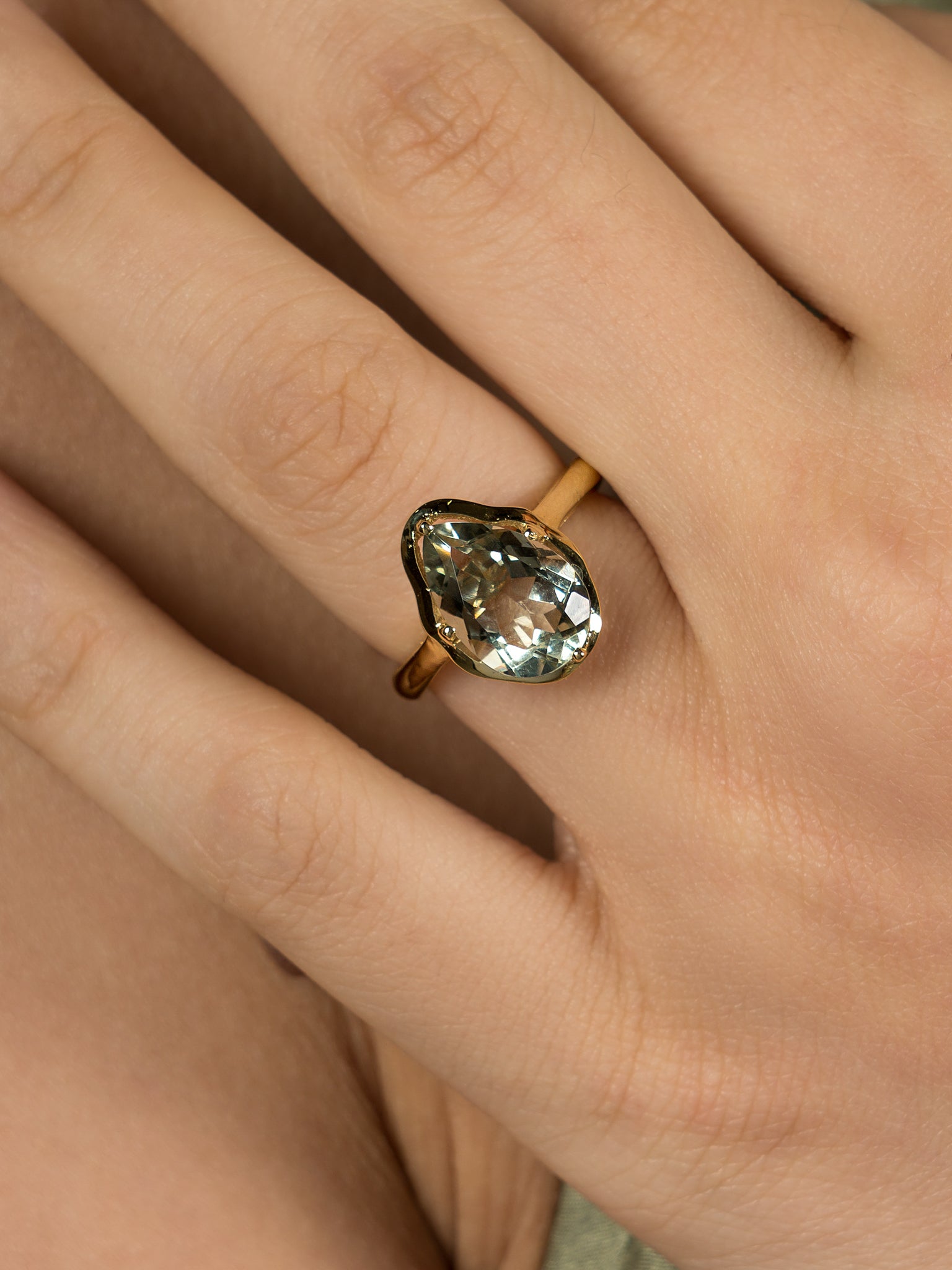 Anillo Glow Prasiolita