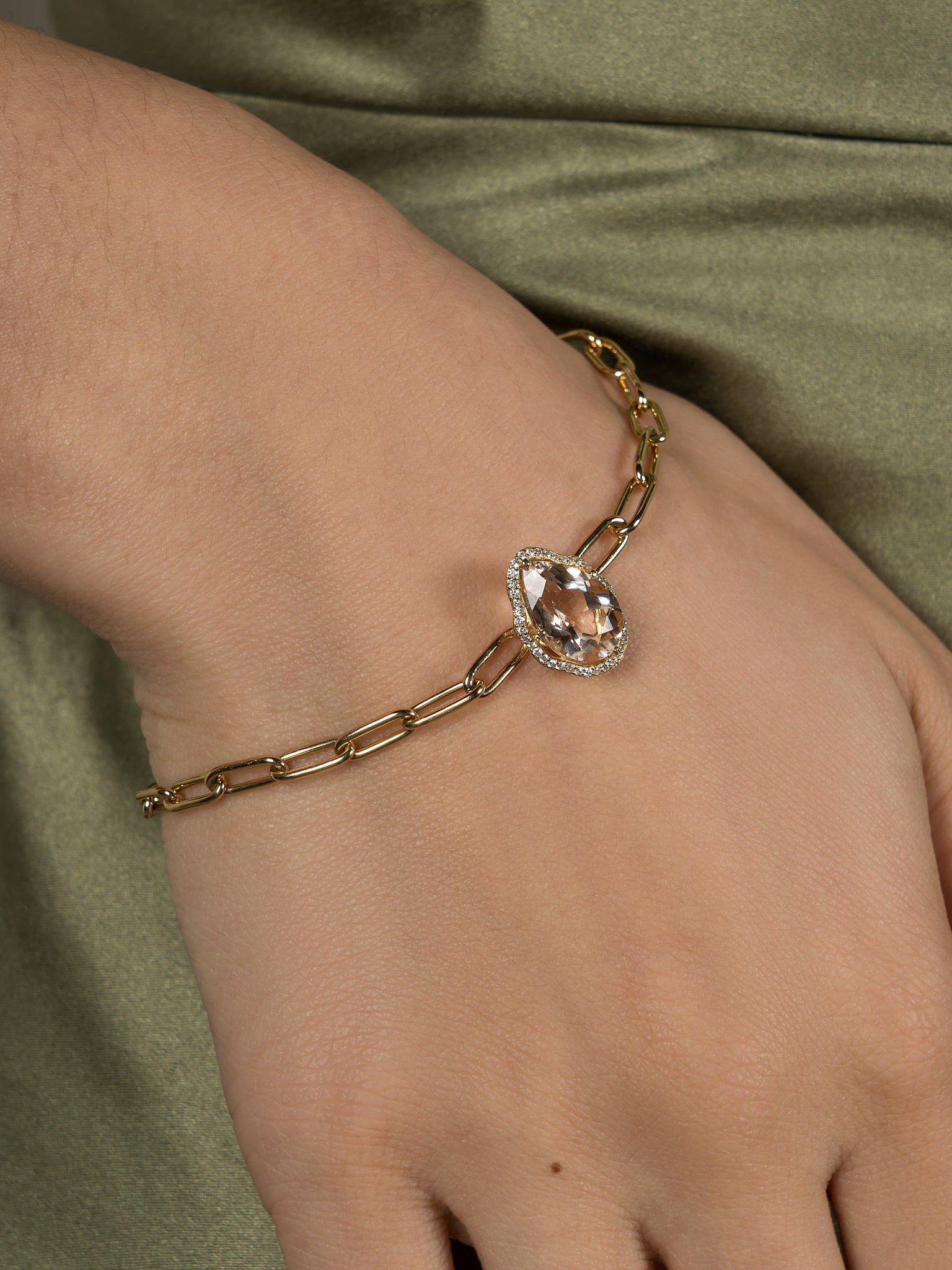 Pulsera Glow Piedra Luna Azul
