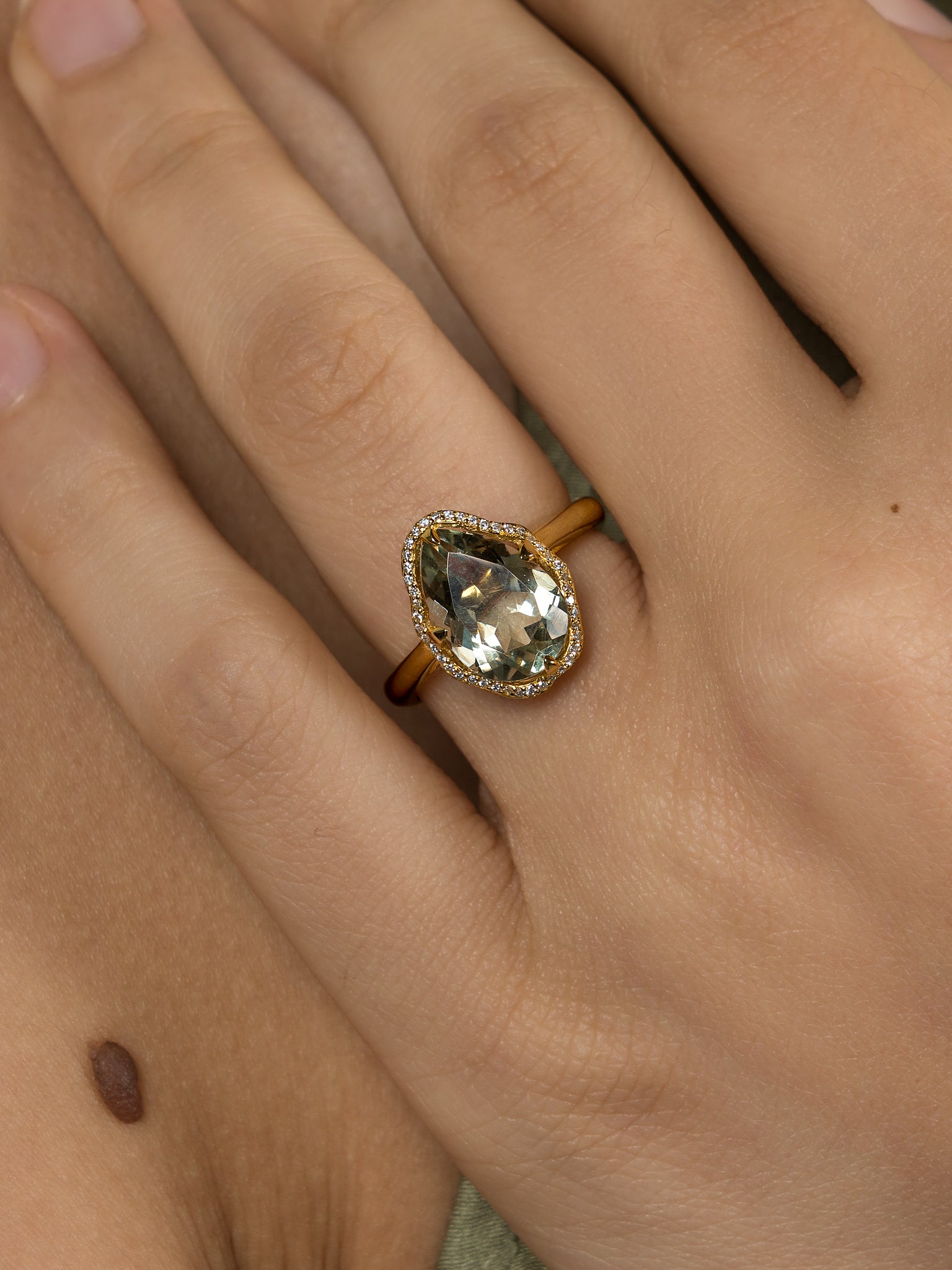 Anillo Glow Prasiolita