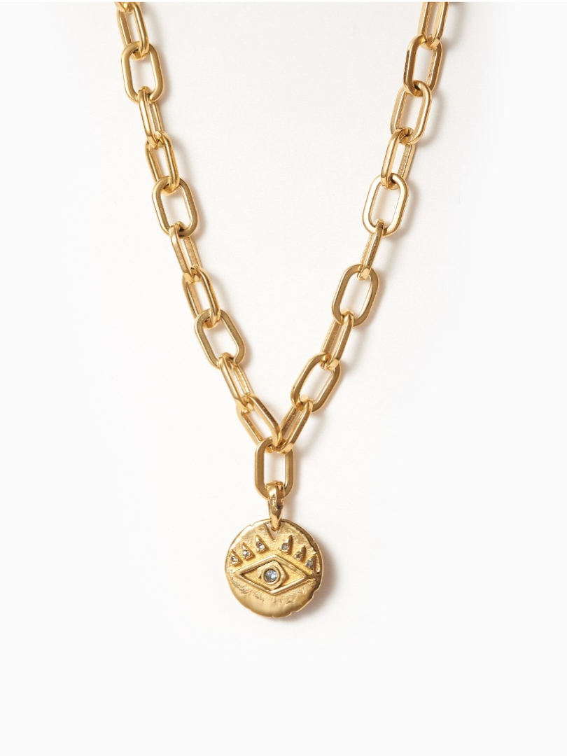 Protection Eye Chunky Necklace - Blue