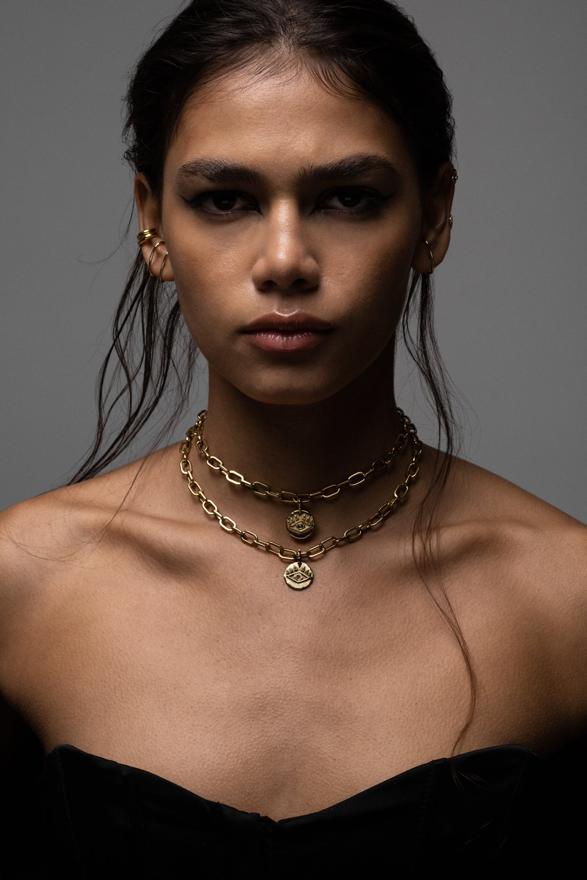 Protection Eye Chunky Necklace - Blue