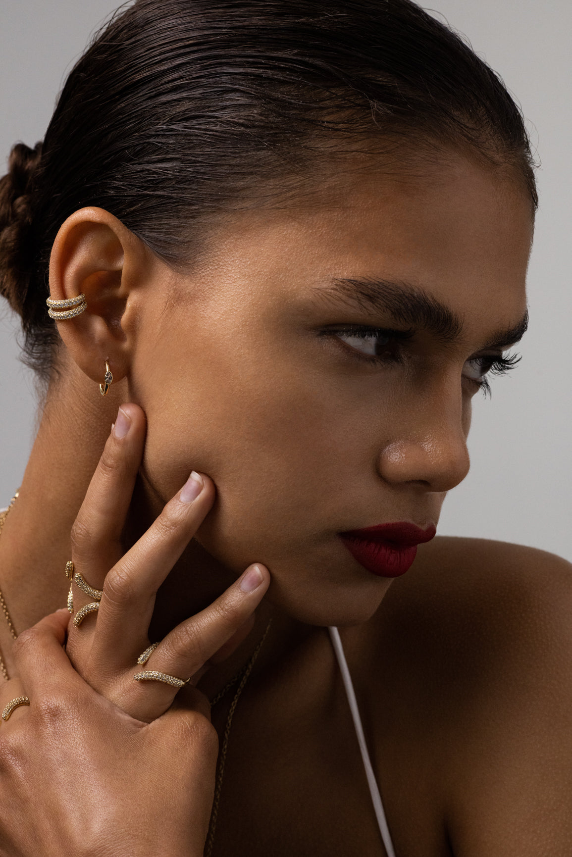 Dahlia Pave Ear Cuff