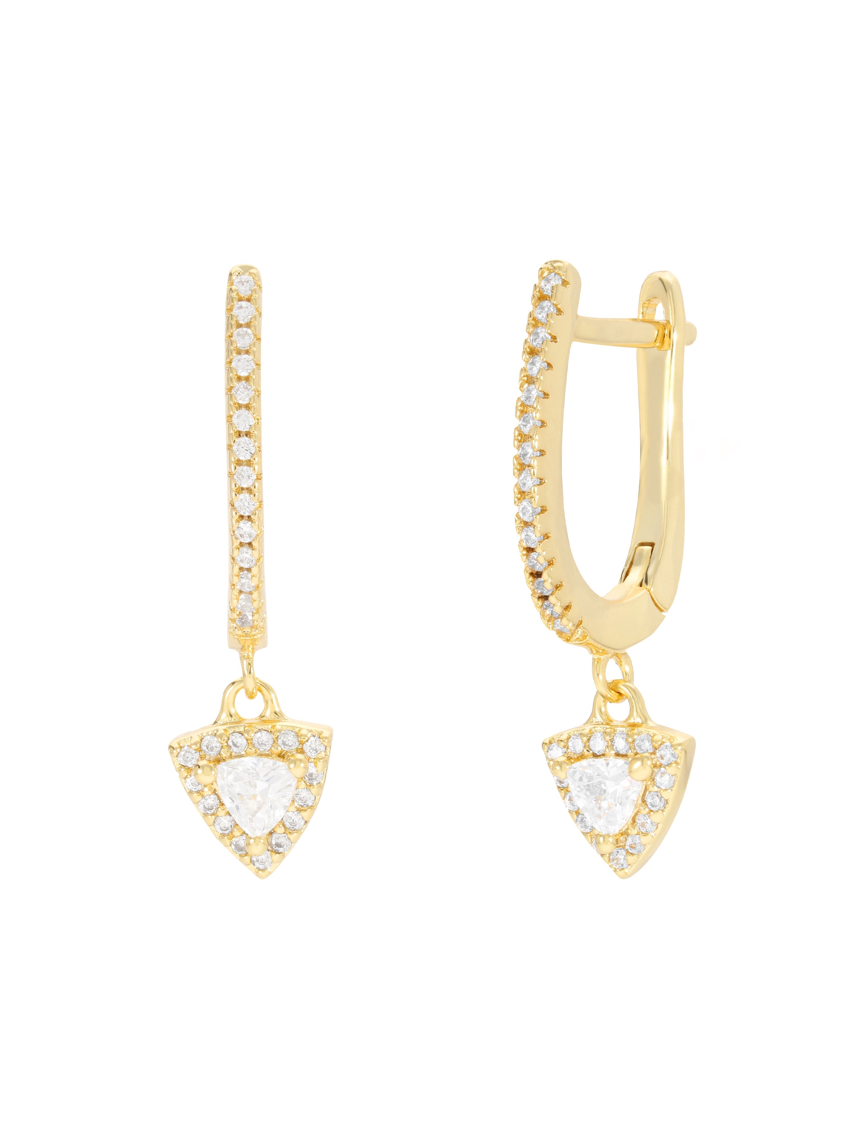 Trillion Drop Earrings